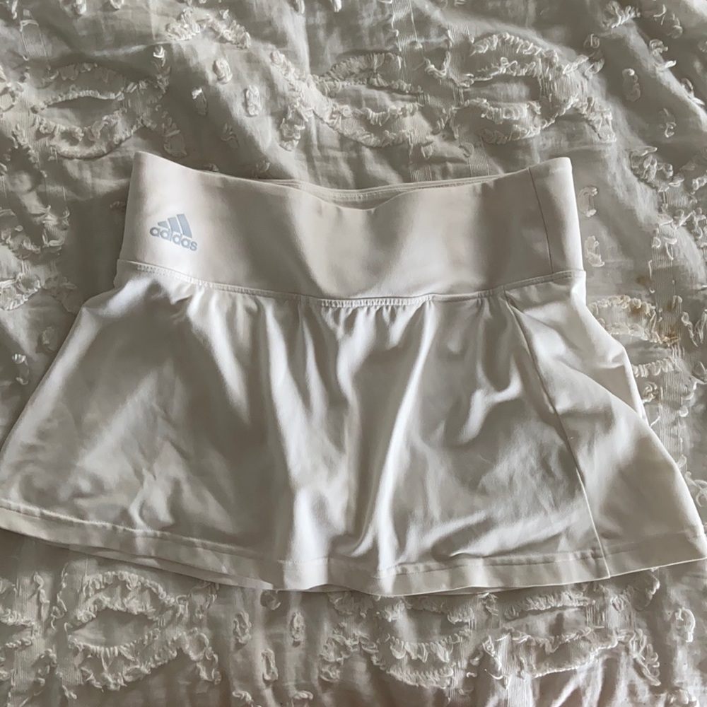 white adidas climalite tennis skirt